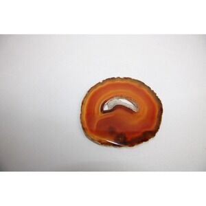 Agate Slice Geode Crystal Brown Orange Stone Display Specimen Polished